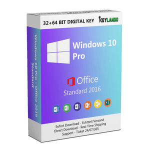 Windows 10 Pro + Office 2016 standard