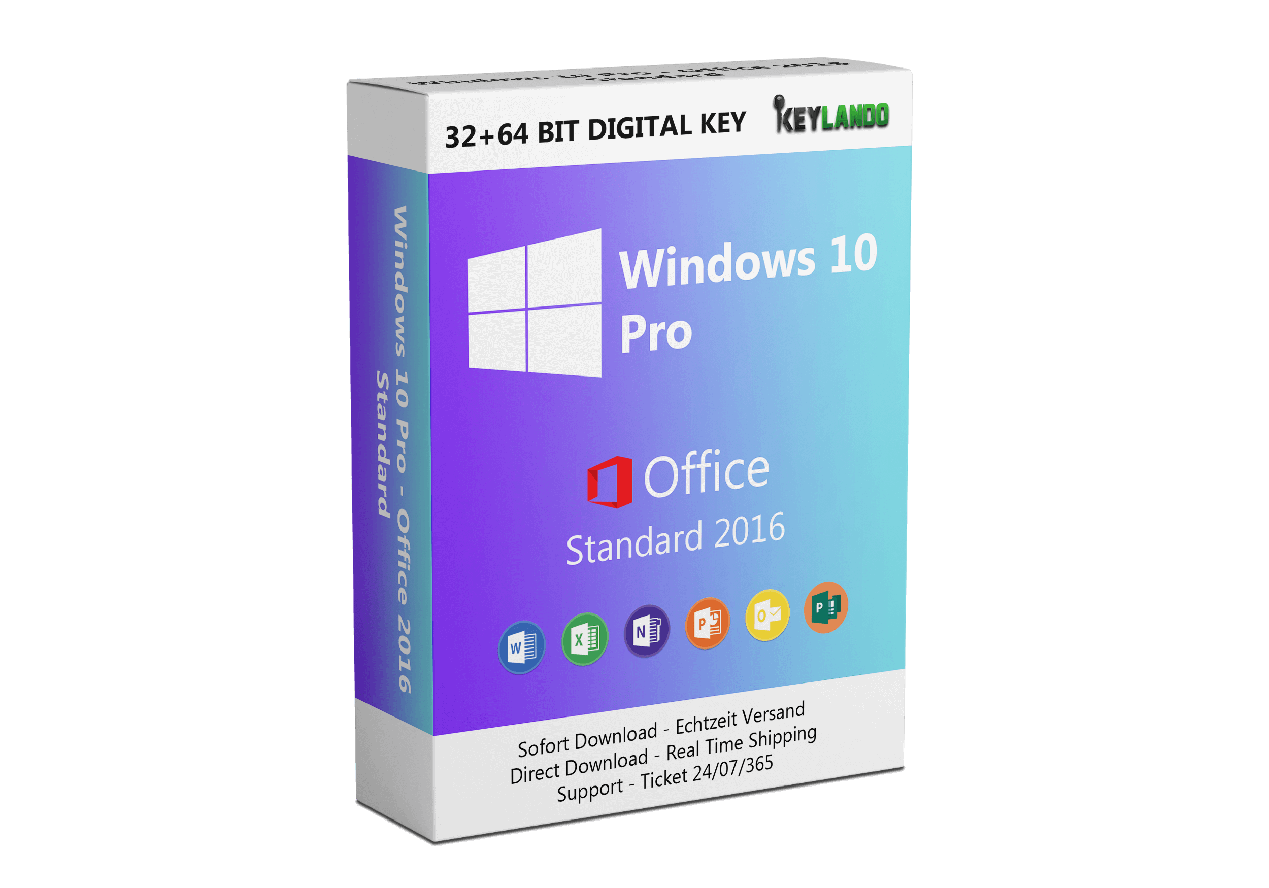 Windows 10 Pro + Office 2016 standard