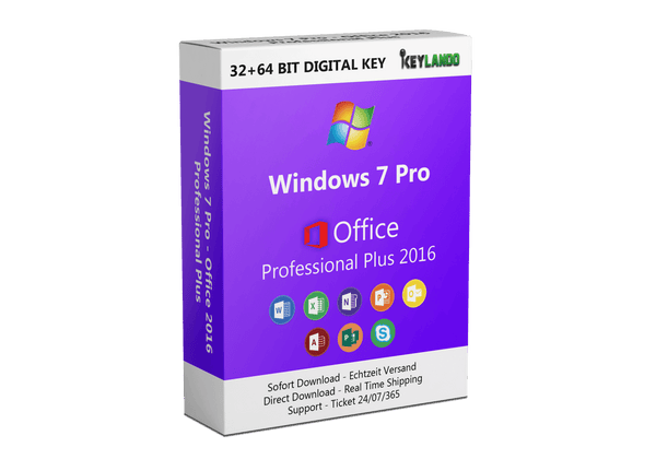 Windows 7 Pro + Office 2016 Pro Plus