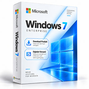Microsoft Windows 7 Enterprise – digitaler Versand innerhalb von 2 Minuten nach Zahlungseingang