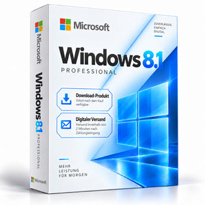 Microsoft Windows 8.1 Professional – digitaler Versand innerhalb von 2 Minuten nach Zahlungseingang