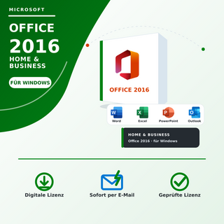 Microsoft Office 2016 Home & Business – digitale Lizenz | Keylando
