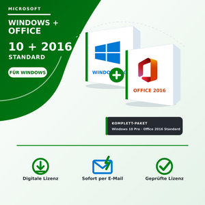 Microsoft Windows 10 Pro + Office 2016 Standard