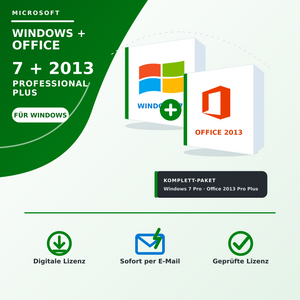 Microsoft Windows 7 Pro + Office 2013 Pro Plus Produktschlüssel bei Keylando
