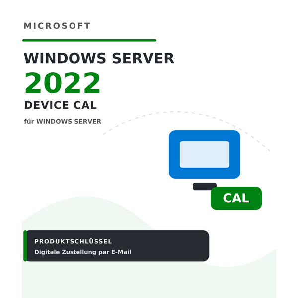 Microsoft Windows Server 2022 Device CAL Produktschlüssel bei Keylando