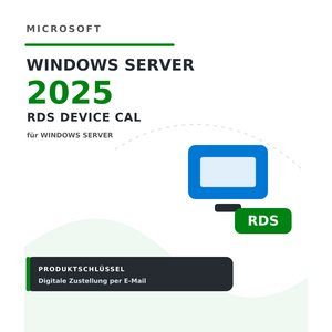 Microsoft Windows Server 2025 RDS Device CAL Produktschlüssel bei Keylando