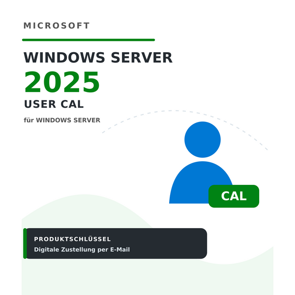 Microsoft Windows Server 2025 User CAL Produktschlüssel bei Keylando